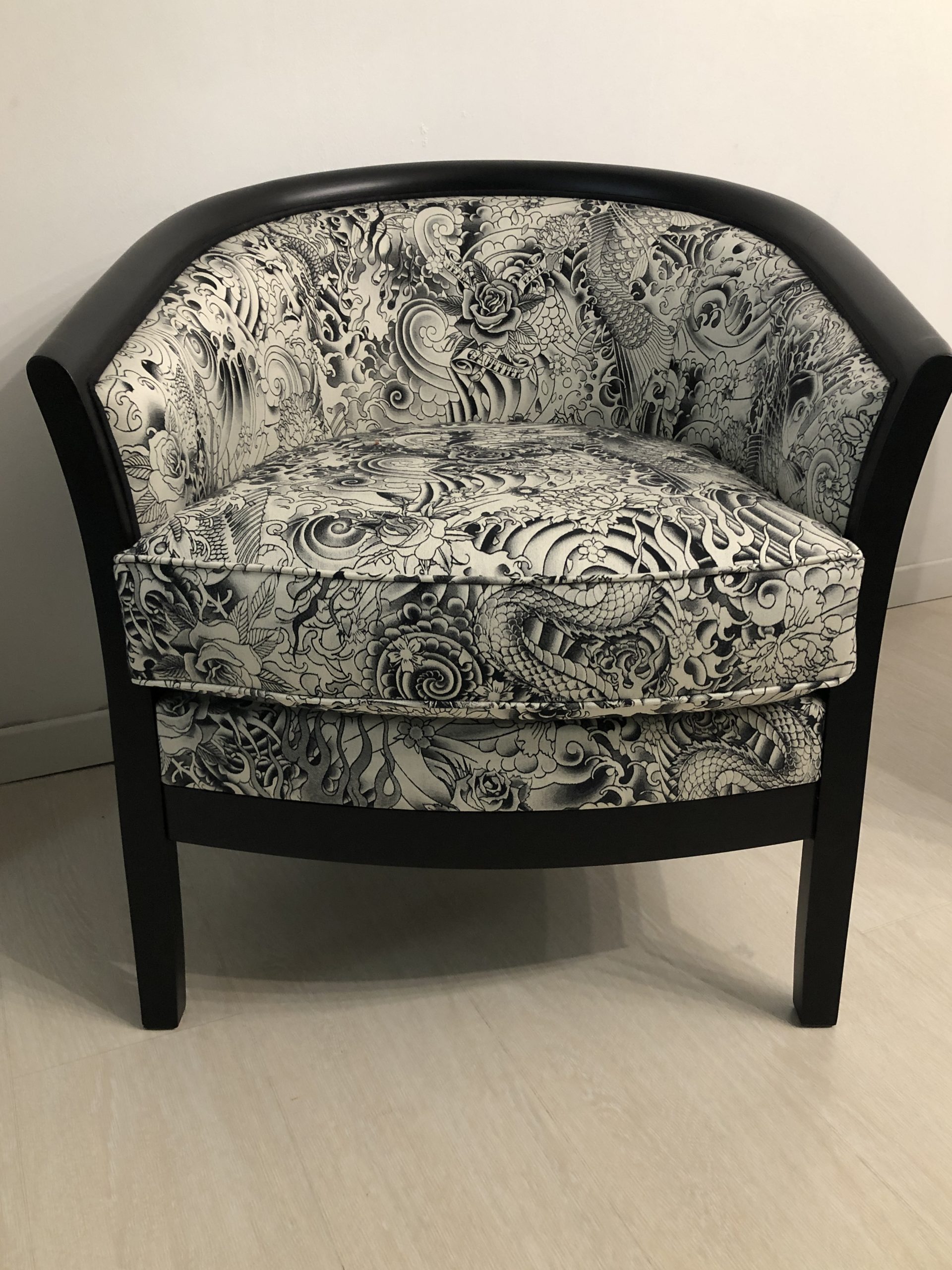 fauteuil tonneau art déco hldeco tapissier cambrai