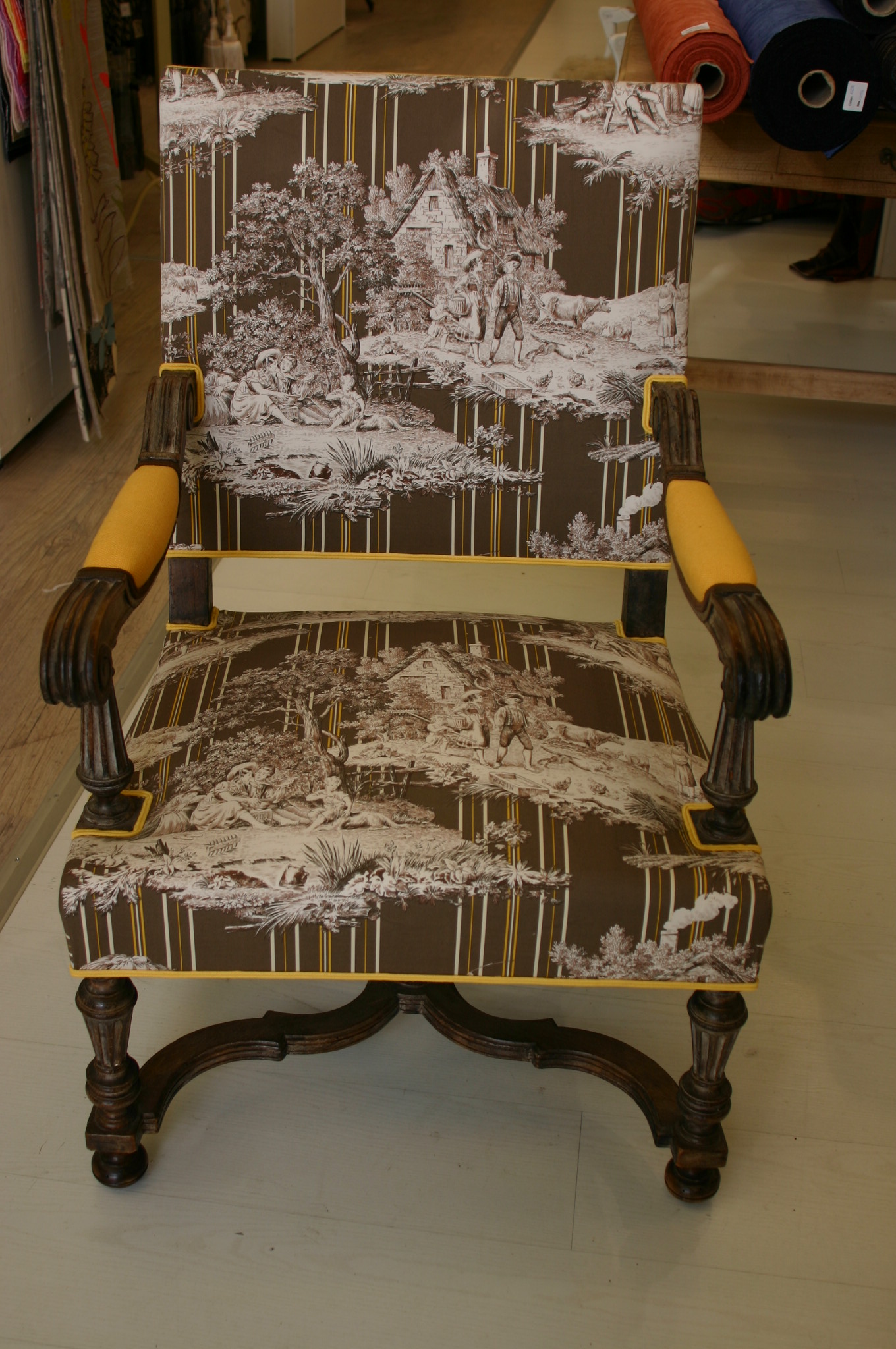 relooking de Fauteuil Louis XIV