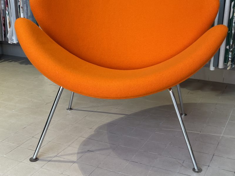 fauteuil orange slice de Pierre Paulin. hldeco tapissier cambrai